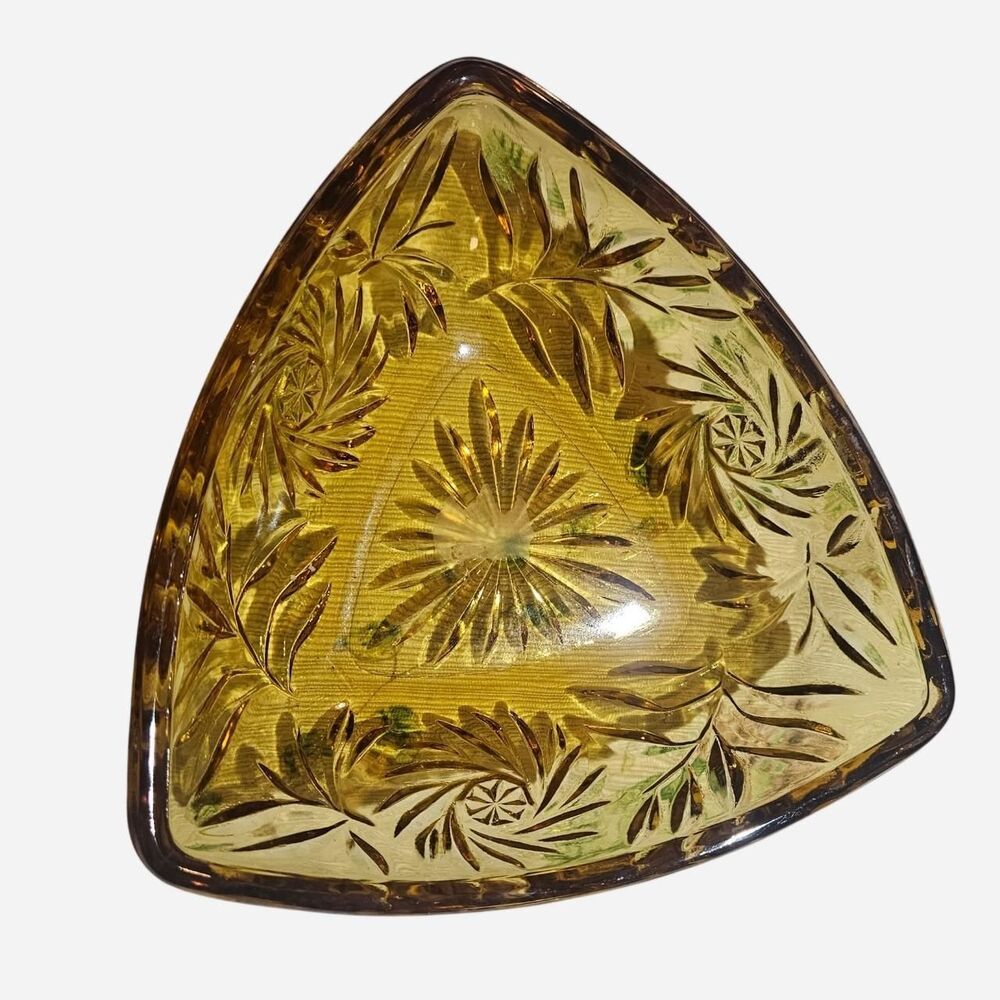 50s 60s cottagecore boho yellow candy dish